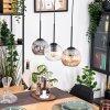 Ripoll hanging light, globe light, pendant light Ecru, black, 3-light sources