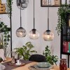 Ripoll hanging light, globe light, pendant light Ecru, black, 3-light sources