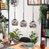 Ripoll hanging light, globe light, pendant light Ecru, black, 3-light sources
