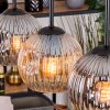 Ripoll hanging light, globe light, pendant light Ecru, black, 3-light sources