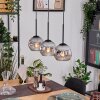 Ripoll hanging light, globe light, pendant light Ecru, black, 3-light sources
