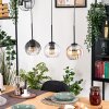 Koyoto hanging light, globe light, pendant light Ecru, black, 3-light sources