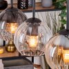 Koyoto hanging light, globe light, pendant light Ecru, black, 3-light sources