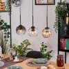 Koyoto hanging light, globe light, pendant light Ecru, black, 3-light sources
