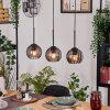 Koyoto hanging light, globe light, pendant light Ecru, black, 3-light sources