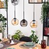 Koyoto hanging light, globe light, pendant light Ecru, black, 3-light sources