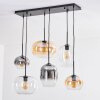 Apedo hanging light, globe light, pendant light Amber, clear, Smoke-coloured, 6-light sources