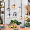 Apedo hanging light, globe light, pendant light Amber, clear, Smoke-coloured, 6-light sources