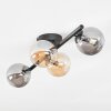 Chehalis ceiling light, globe light Amber, Smoke-coloured, 4-light sources