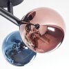 Chehalis ceiling light, globe light blue, green, coppery, 4-light sources
