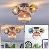 Chehalis ceiling light, globe light gold, black, 3-light sources