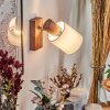 Fallhagen wall light, wall spotlight chrome, Dark wood, 1-light source