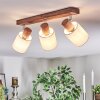 Fallhagen ceiling light, ceiling spotlight chrome, Dark wood, 3-light sources