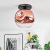 Ripoll ceiling light, globe light clear, coppery, 1-light source