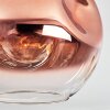 Ripoll ceiling light, globe light clear, coppery, 1-light source