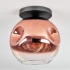 Ripoll ceiling light, globe light clear, coppery, 1-light source