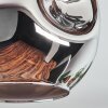 Ripoll ceiling light, globe light chrome, Smoke-coloured, 3-light sources