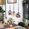 Ripoll hanging light, globe light, pendant light Ecru, black, 3-light sources