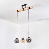 Ripoll hanging light, globe light, pendant light Ecru, black, 3-light sources