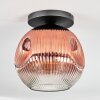 Ripoll ceiling light, globe light clear, coppery, 1-light source