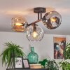 Ripoll ceiling light, globe light Amber, clear, Smoke-coloured, 3-light sources