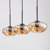 Mertola hanging light, pendant light Amber, 3-light sources