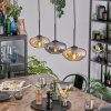Mertola hanging light, pendant light Amber, Smoke-coloured, 3-light sources