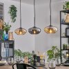 Mertola hanging light, pendant light Amber, Smoke-coloured, 3-light sources