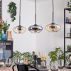 Mertola hanging light, pendant light Amber, clear, Smoke-coloured, 3-light sources