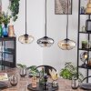 Mertola hanging light, pendant light Amber, clear, Smoke-coloured, 3-light sources