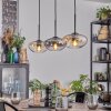 Mertola hanging light, pendant light Amber, clear, Smoke-coloured, 3-light sources