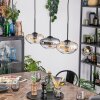 Mertola hanging light, pendant light Amber, clear, Smoke-coloured, 3-light sources