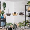 Mertola hanging light, pendant light Amber, Smoke-coloured, 3-light sources