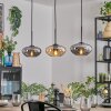 Mertola hanging light, pendant light Amber, Smoke-coloured, 3-light sources