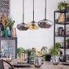 Mertola hanging light, pendant light Amber, Smoke-coloured, 3-light sources