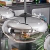 Mertola hanging light, pendant light clear, Smoke-coloured, 3-light sources