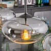 Mertola hanging light, pendant light clear, Smoke-coloured, 3-light sources