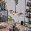 Mertola hanging light, pendant light Amber, clear, Smoke-coloured, 3-light sources