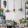 Mertola hanging light, pendant light Amber, clear, Smoke-coloured, 3-light sources