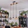 Ripoll hanging light, globe light, pendant light Ecru, black, 3-light sources