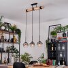 Ripoll hanging light, globe light, pendant light Ecru, black, 3-light sources