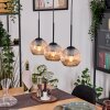 Ripoll hanging light, globe light, pendant light Ecru, black, 3-light sources
