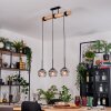Ripoll hanging light, globe light, pendant light Ecru, black, 3-light sources