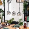 Ripoll hanging light, globe light, pendant light Ecru, black, 3-light sources