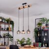 Ripoll hanging light, globe light, pendant light Ecru, black, 3-light sources