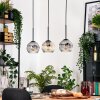 Ripoll hanging light, globe light, pendant light Ecru, black, 3-light sources