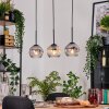 Ripoll hanging light, globe light, pendant light Ecru, black, 3-light sources
