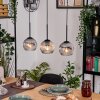 Ripoll hanging light, globe light, pendant light Ecru, black, 3-light sources