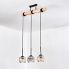 Ripoll hanging light, globe light, pendant light Ecru, black, 3-light sources