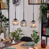 Ripoll hanging light, globe light, pendant light Ecru, black, 3-light sources